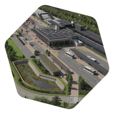 Graphic design of a new transport station